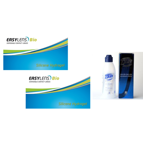 Easylens Bio (2x3db) szilikon-hidrogél kontaktlencse + 1 db 360 ml  DUA Elite ápolószer + ingyenes szállítás